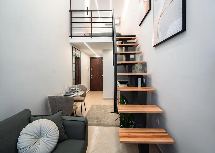 Appartement Nest Loft-2 Min From Toptani -fast Wifi *